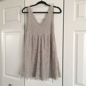 Jennifer Lopez Light Gray Lace Dress Size 4
